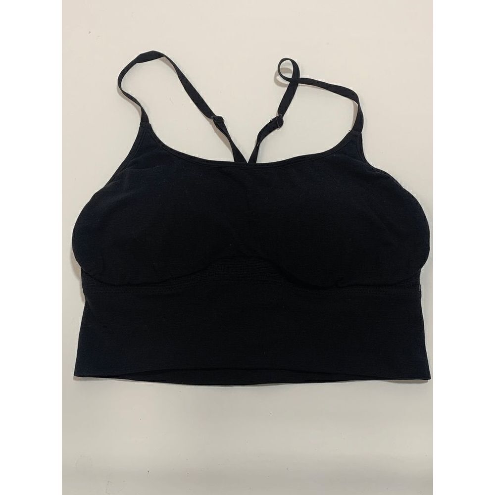 Yummie Women’s Evelyn Longline Racerback Bralette Outlast Seamless Black Sz S/M